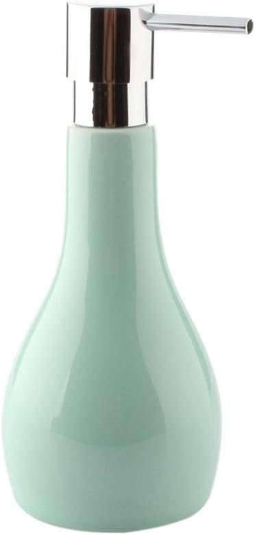 Soap Dispenser Creative Ceramic Emulsion Bottle Manual Glossy Ceramic Soap Dispenser Simple Fashion Bathroom Accessories Liquid soap Dispenser (Color : Green), 20010125
