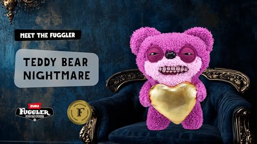 Fuggler Gold Fuggs by ZURU Funny Ugly Monster, Plush, Collectible, Toy (Teddy Bear Nightmare - Heart) - Thumbnail 6