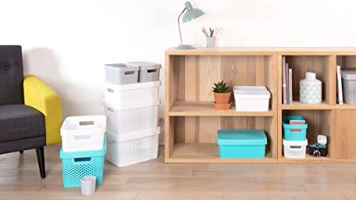 Curver 04746-N23-00 Mit Deckel "Infinity" Storage Box, White, 26.8 x 18.6 x 12.4 cm