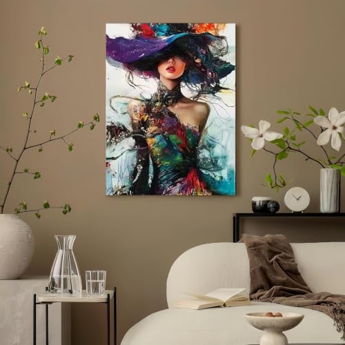 Image of HASTHIP Paint by Numbers Kit for Adults Beginner DIY Romantic Lady Canvas