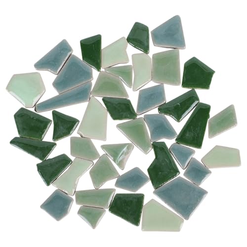 GRIRIW Piastrelle Smaltate Fai da Te 500G Tessere Irregolari in Ceramica Colorata Assortimento Pietra Smaltata per Mosaici Creativi e Decorazioni Artigianali