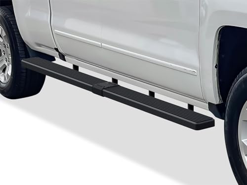 Estribos iBoard Negro 5in para Jeep Silverado 2007-2019 miniatura 1