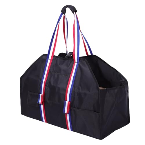 RiToEasysports Transporteur de Bois de Chauffage, Sac Porte-bûches en Tissu Oxford 600D avec Sangle Réglable, Poche pour Hache pour Camping, Barbecue, Jardinage en Plein Air, Grand Fourre-Tout en