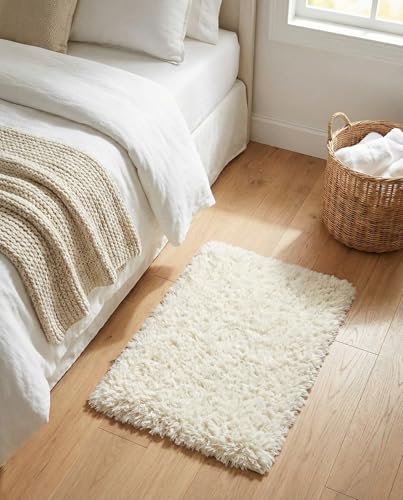Rugs.com - Infinity Shag Collection Rug – 2' x 3' Pearl Ultra Plush Shag Rug – Cozy Accent for Bedrooms, Entryways, and Dressing Rooms
