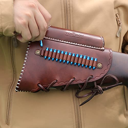 Tourbon Adjustable Gun Stock Cover 15 Round .22 Cartridge Holder Cheek Rest Pad #TOP6
