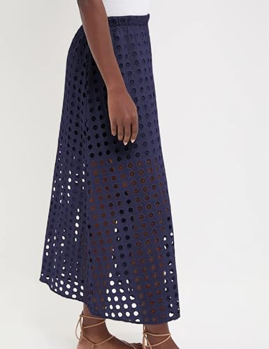 Himosyber Womens Maxi Skirt A Line Summer Casual Long Skirts Eyelet Beach Skirts with Underneath3