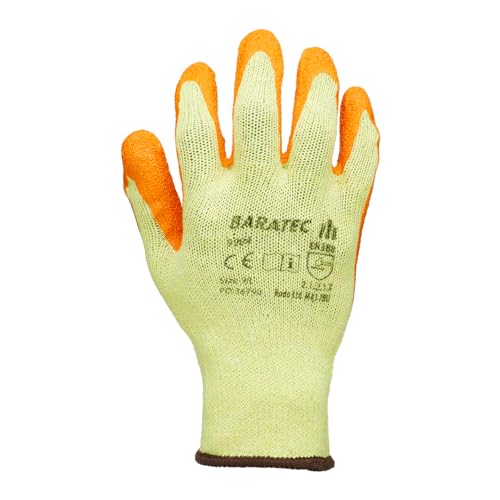 Baratec Pack of 12 Work Gloves, Latex Gloves, Gardening Gloves, Mens Womens, Waterproof Latex Grip, Safety Gloves - Image 3