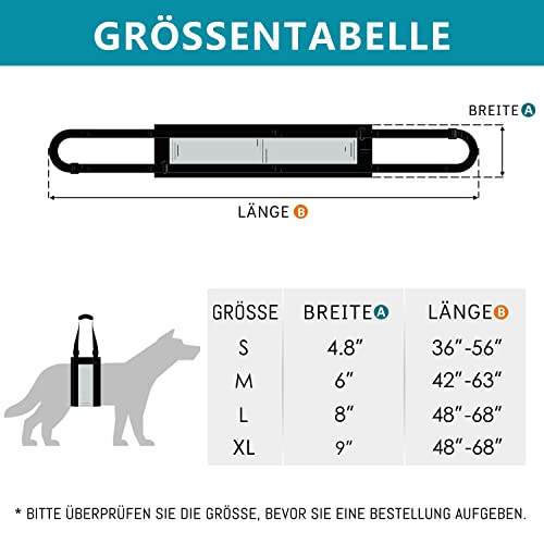 Dyrdekly Hunde Tragehilfe Hinten Lift Support Hundegeschirr Einstellbar Hund Rehabilitation Tragegurt Tragbar Hund Bein Lift für Ältere Behinderte Gelenkverletzungen