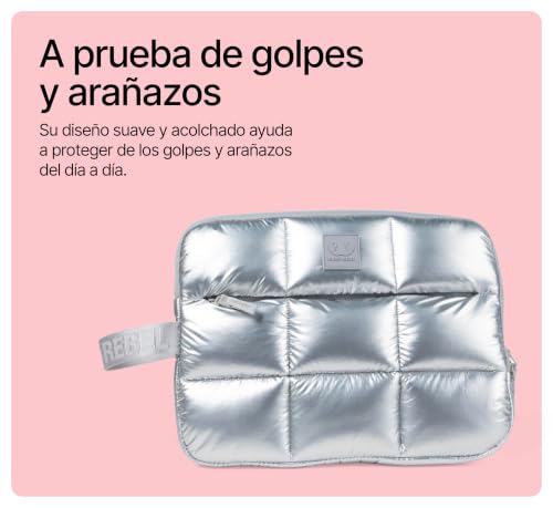 Funda acolchada para portátil 13-14 pulgadas Fresh 'n Rebel Coze Note MacBook Air Pro Liquid Silver 3