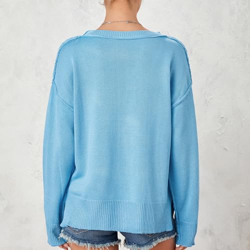 Image of Women American Flag Sweater Loose Vintage USA Sweatshirt Long Sleeve Crewneck Hollow Out 4th of July Jumper