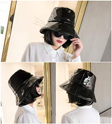 Sombrero impermeable de lluvia para mujer con ala ancha miniatura 2