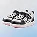 KATETU Baby Sneakers Boys Girls Toddler Wide Toe Box Shoes Panda Lightweight Breathable Walking Tennis Running Non-Slip Outdoor Comfortable Shoes Black White Pink US 10 Toddler