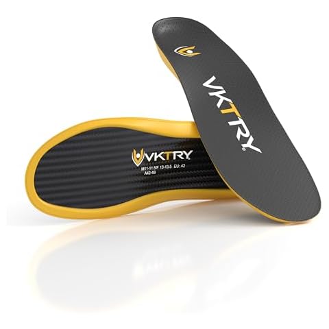 VKTRY Gold Performance Insoles–Customized Carbon Fiber Inserts, Non-Cleated Shoes–Basketball, Volleyball, Racquet Sports, Running & More–Run Faster, Jump Higher, Recover Quicker, Protect from Injury Cover
