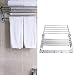 Dioche Porte-Serviettes Rotatif Mural avec Crochets et Bras pivotants, Étendoir à Linge Mural Pliable en Espace Aluminium, Séchoir à Linge Mural Pliable pour Salle de Bain Salon Balcon(Argent)