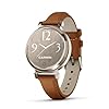 Garmin Lily 2, Small and Stylish Smartwatch, Hidden Display, Patterned Lens, Up to 5 Days Battery Life, Tan