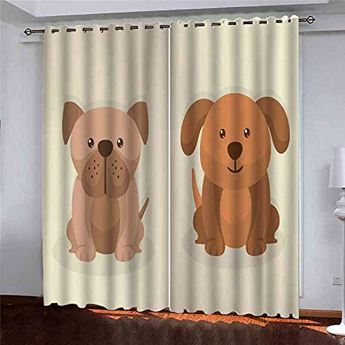 Rideaux occultants de dessin animé isolants thermiques pour enfants