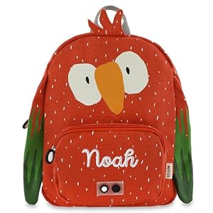 Kleiner Roter Vogel-Rucksack f&uuml;r Kinder, mit Namen-Stickerei! | Geschenk-Rucks&auml;cke