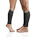 Physix Gear Calf Compression Sleeves - Shin Splint Support for Running, Enhanced Performance & Comfort for Men & Women (Black, L/XL)