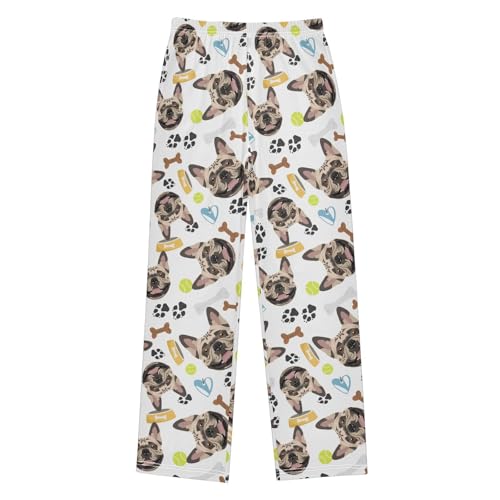 Dog French Bulldog Stuff Boys Pants for Kids Jogger Pants with Pockets S-XL