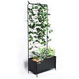 FULL TREND Raised Garden Bed Planter Box with Trellis for Climbing Vegetables Plants, 59" Outdoor In