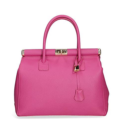 Chicca Borse Borsa Donna a Mano Pelle con Tracolla Bauletto