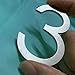Self Adhesive House Numbers Stickers 2.36 Inch Modern Metal Stainless Steel Door Number 6cm Silver Mailbox Address Sign, for Wall Decor Hotel Apartment Room Office Garden Cafe Yard Outside(Dash)