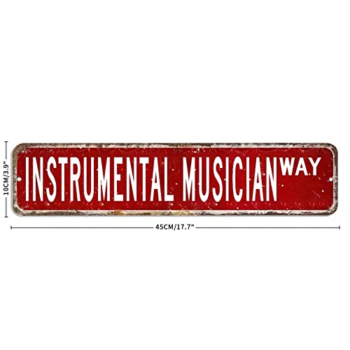 Instrumental Musician Wall Art Signs Gift For Instrumental Musician French Vintage Metal Sign Profession Aluminum Sign Workshop Metal Sign Decorative Door Garden Sign Street Plaque Housewarming Gift #TOP1
