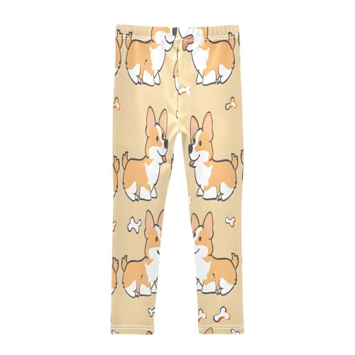 Toddler Girls Leggings Printed Yoga Pants Leggings Corgi Bones for Kids2