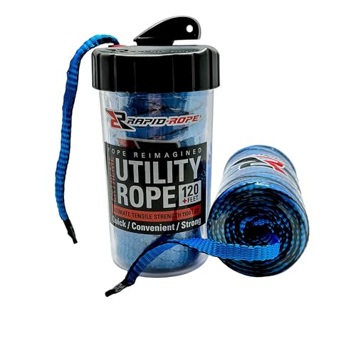 Rapid Rope Canister 120ft Blue Tactical Paracord 1100lb Test USA Made