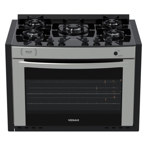 Fogao A Gas De Embutir Gaudi Prisma Vitreo Bl 5q Inox Gas Glp