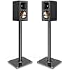 PEGZONE Speaker Stands Pair for Surround Sound,55 LBS Capacity,30.1 inch Floor Bookshlef Speaker Stands,Cable Management,Large Base,1 Pair,Black