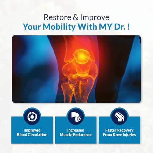 Image of MY Dr. Knee Cap (Pair) | Size XL | Compression Knee Support Brace for Pain Relief, Support & Stability | Ideal for Arthritis, Ligament Tear, Meniscus Injury, Injury Recovery, Driving, Jogging, Running, Gym, Workout, Squats & Sports | Breathable, Stretchable, Non-Slip, Sweat-Free, Skin-Friendly, Non-Irritating & Comfortable Fabric | Universal Fit for Men & Women