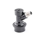 Bierhahn Wasserhahn mit Ballschlosse Flüssigkeit Schnelles Trennen von Chrombeschichtung Wasserhahn Bier Fass Tap for Homebrew Bier Soda Spender Werkzeuge(Liquid ball lock)