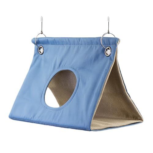 鳥たちの寝床 三角ハウス 小鳥の三角ベッド インコ おもちゃ 掛ける鳥の巣 暖かい巣箱 鳥用ハンモック かわいい 寝袋 バードテント 遊び場 保温 寒さ対策 両側開放型 鳥用品 18x14x14cm