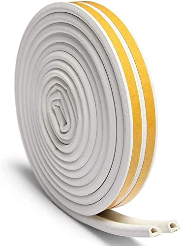 6M / 19.7ft Dichtungsband für Türen Fenster, Schaumstoff-Dichtungsstreifen für Schallschutz Anti-Kollisions Dichtungsstreifen, Weiß Cover