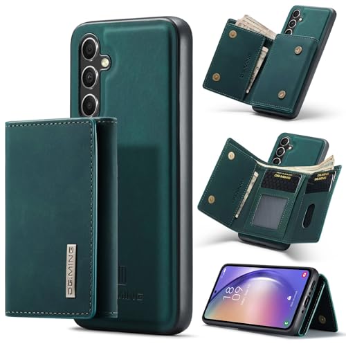 Housse Samsung Galaxy A35 5G style portefeuille vert pour vos sorties quotidiennes