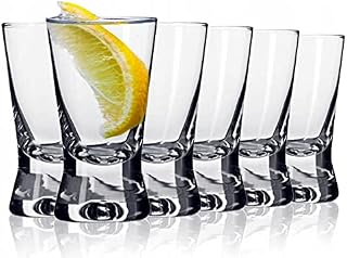 Galvog® Shot Glasses 25ml | Set of 6 Shot Glasses | Heavy Base Shot Glasses