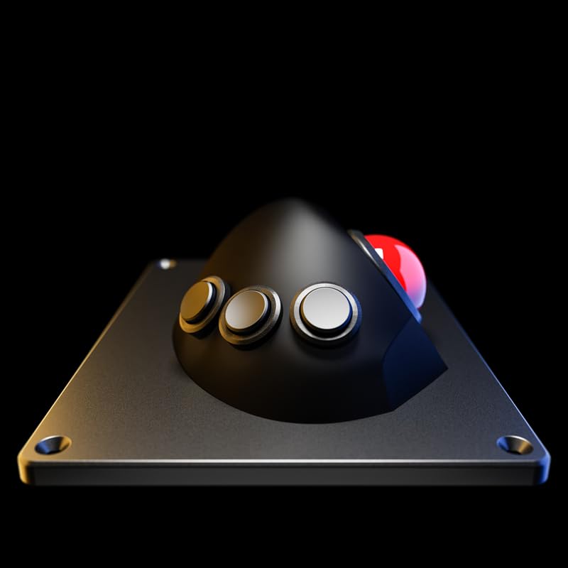 Ergonomiczna mysz przemysłowa typu trackball do montażu panelowego o stopniu ochrony IPX6 z 3 przyciskami myszy z przełącznikiem kluczykowym NKK