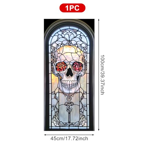 Vinilo decorativo HOMETITUTE Día de los Muertos 18x39 pulgadas miniatura 3