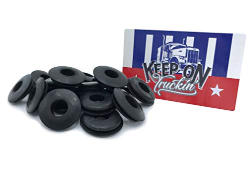 KCP Performace Fleet Rubber Gladhand Seals with Window Sticker - 10 or 20 Pack - Real Genuine Rubber - with “Keep On Truckin’” Sticker (20)