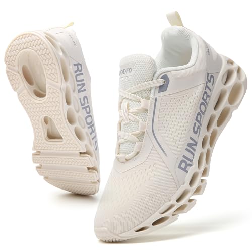 Sneakers for Women Sport Running Shoes Blade Tennis Walking Shoes Beige Size 10 Gym Runner Trail...
