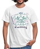 Das hochwertig verarbeitete, gerade geschnittene Herren-T-Shirt von Gildan mit rundem Halsausschnitt ist für Maschinenwäsche bei 30°C geeignet