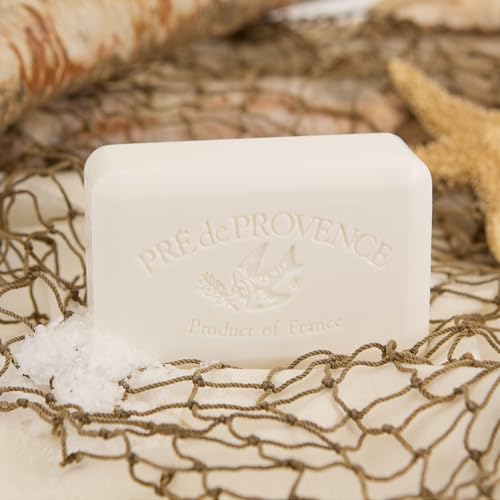 Image of Pre de Provence Artisanal Soap Bar, Enriched with Organic Shea Butter, Natural French Skincare, Quad Milled for Rich Smooth Lather, 8.8 Ounce, Sea Salt