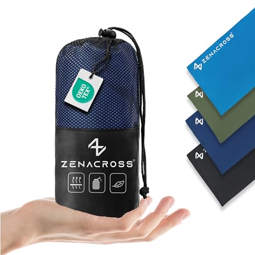 Zenacross - Hüttenschlafsack Baumwolle - Hüttenschlafsack Ultraleicht - Schlafsack Kleines Packmaß Inlett mit Kissenfach -...