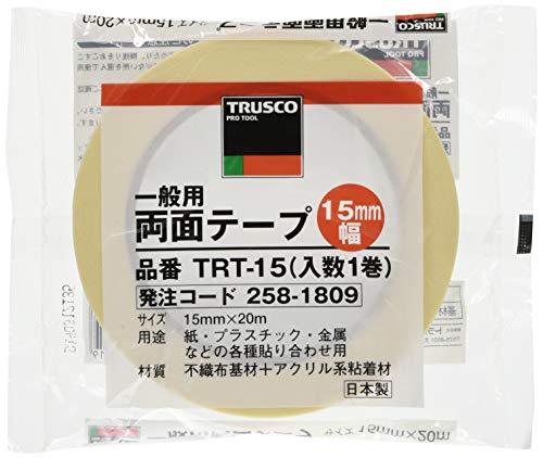 Amazon Trusco 一般用両面テープ クリア 10mm 20m Trt10 作業用両面テープ 産業 研究開発用品 通販