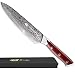 Produktbild UK-S-Art Edles Damastmesser 20 cm Küchenmesser, Kochmesser aus japanischem AUS-10 Edelstahl, super scharf mit echtem Palisanderholz-Griff