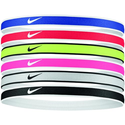 Nike Swoosh Damen Haarbänder, 6 Stück, Rot | Royal