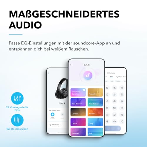 Soundcore by Anker Q20i kabelloser Bluetooth Over-Ear-Kopfhörer – Ansicht 4