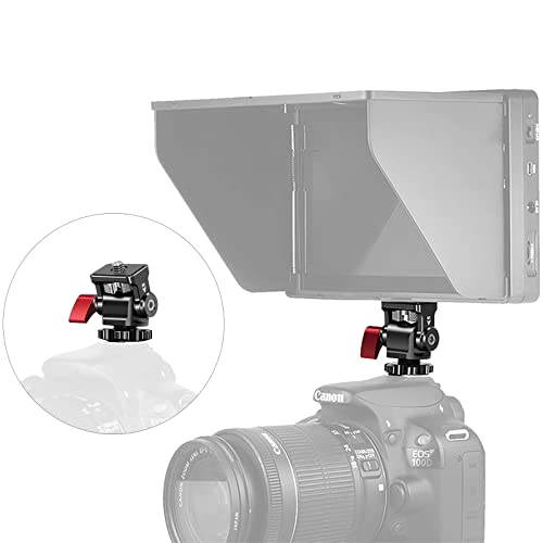 Field Monitor Mount Camera Monitor Holder Swivel and Tilt Adjustable Monitor Holder Mount with Cold Shoe for 5/7 inch Monitors,Support Tilt 180° and Swivel 360°(Updated Design) - Image 2