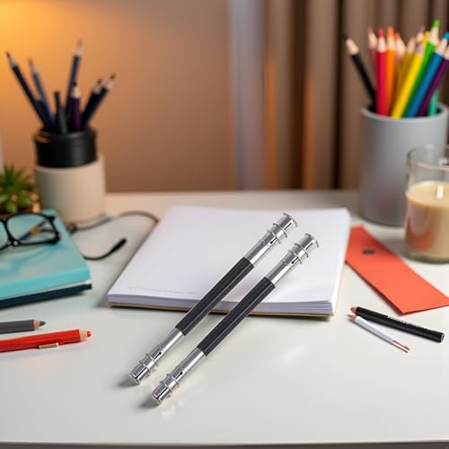 Htppzjr 2 Pcs Stainless Steel Dual Head Pencil Extender Holder Double-Headed Pencil Stationery Accessories for Stationery Practical Tool That Doesn\'t Waste Pencils - Thumbnail 6